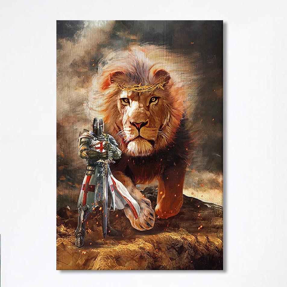 Lion Of Judah Knight Of God Canvas – Lion Canvas Print – Christian Wall Art Canvas – Religious Home Decor Lion Of Judah Knight Of God Canvas – Lion Canvas Print – Christian Wall Art Canvas – Religious Home Decor