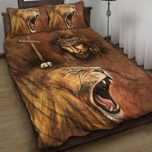 Lion Of Judah Lamb Christian Quilt Bedding…