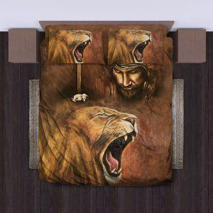 Lion Of Judah Lamb Christian Quilt Bedding Set Christian Gift For Believers 3 tdoucq.jpg