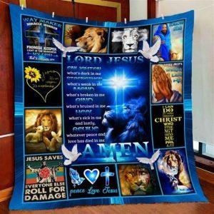 Lord Jesus Christian Quilt Blanket – Christian…