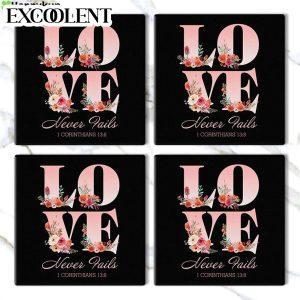 Love Never Fails 1 Corinthians 138 Stone Coasters Coasters Gifts For Christian 3 vcgw92.jpg