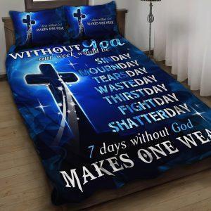 Makes One Weak Without God Christian Quilt…