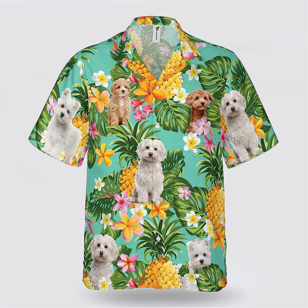 Maltese On The Flower BananaTropic Background Hawaiian Shirt – Pet Lover Hawaiian Shirts