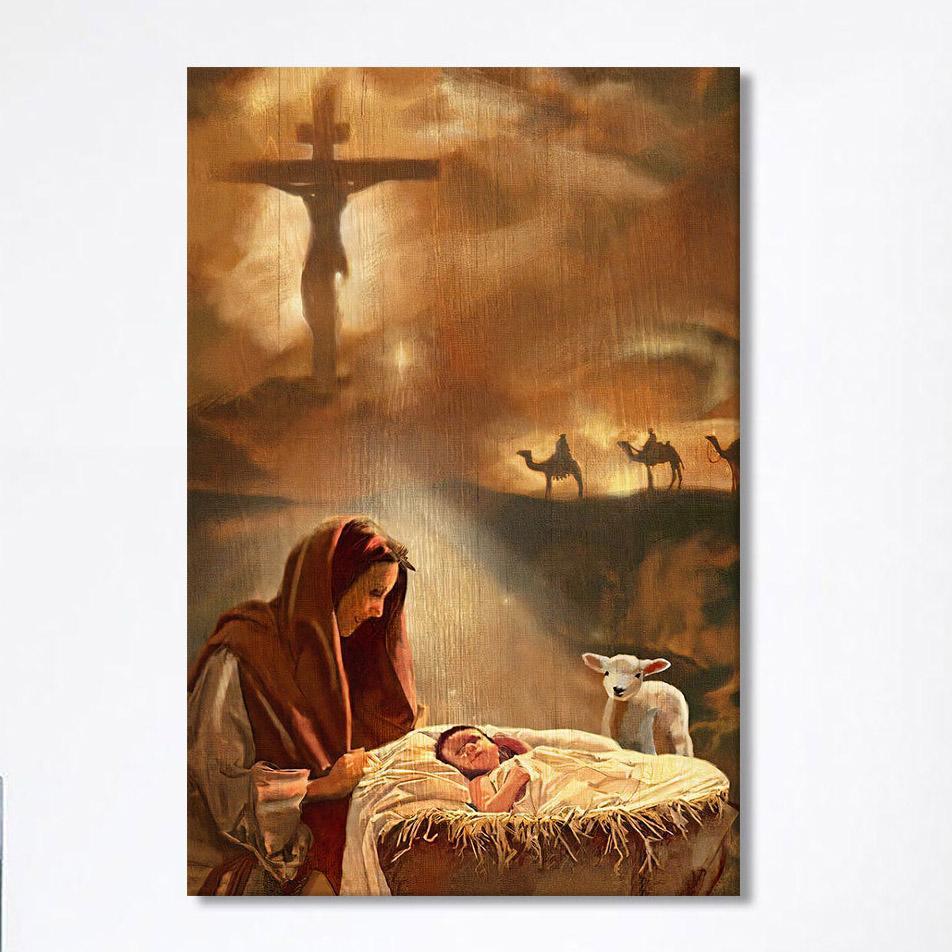 Maria And Jesus Canvas Wall Art – Jesus Canvas Pictures – Christian Wall Art Canvas