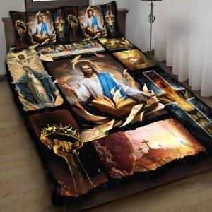 Maria Cross Lion Of Christian Quilt Bedding Set Christian Gift For Believers 1 bw6qpj.jpg