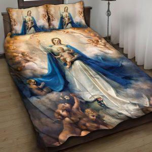 Maria Of God Christian Quilt Bedding Set…