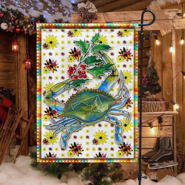 Maryland Blue Crab Flag – Christmas Flag Outdoor Decoration