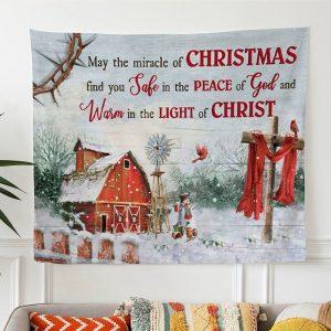 May The Miracle Of Christmas Tapestry Wall…