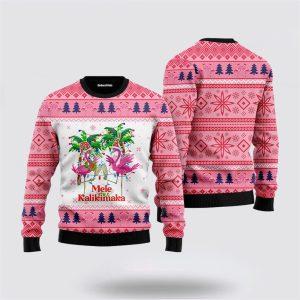 Mele Kalikimaka Flamingo Ugly Christmas Sweater –…