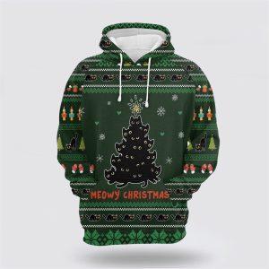 Meowy Christmas All Over Print 3D Hoodie…