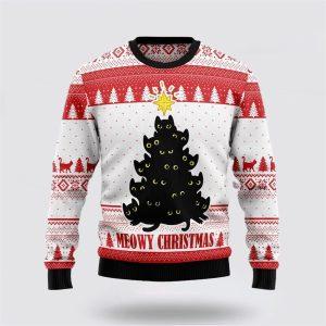 Meowy Christmas Funny Family Ugly Christmas Sweater…
