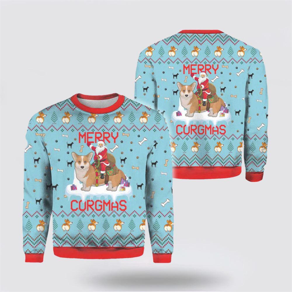 Merry Corgmas And Santa Claus Ugly Sweater – Christmas Gifts For Frends