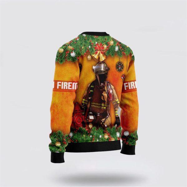 Merry Firemas Firefighter Bulldog Ugly Christmas Sweater – Christmas Gifts For Firefighters