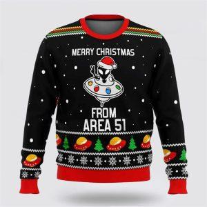 Merry Xmas From Area Aliens Ugly Sweater…