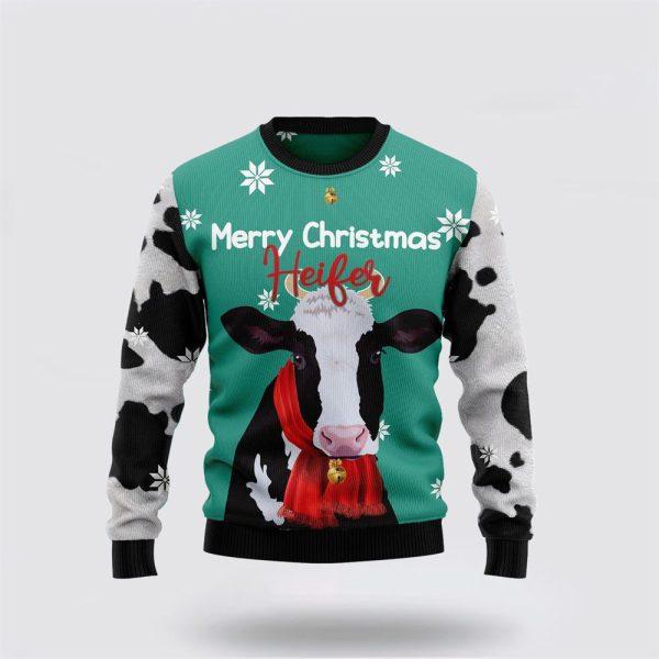 Merry christmas heifer Cow Ugly Christmas Sweater – Sweater Gifts For Pet Lover