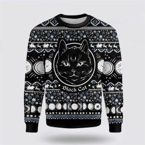 Moon Phase Cute Cat Christmas Wicca Ugly…