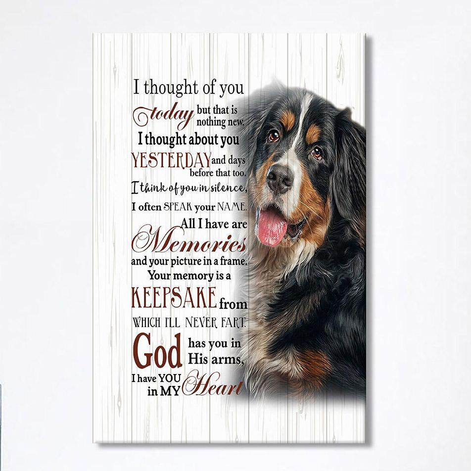 Mountain Dog I Thought Of You Today Canvas Wall Art – Christian Wall Canvas – Religious Wall Art
