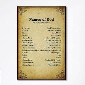 Names Of God Canvas Wall Art –…