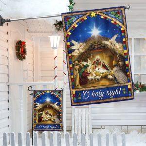 Nativity Scene Christmas Flag O Holy Night 3