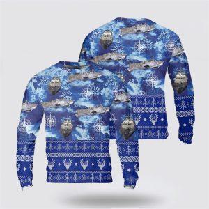 Navy USS Freedom (LCS-1) Christmas Sweater 3D – Unique Christmas Sweater Gift For Military Personnel