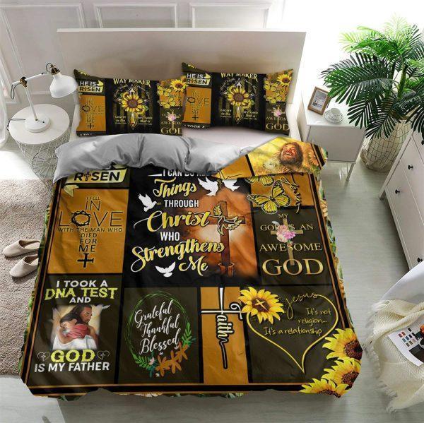November Girl, I Can Do All Things Through Christ Who Strengthens Me Christian Quilt Bedding Set – Christian Gift For Believers