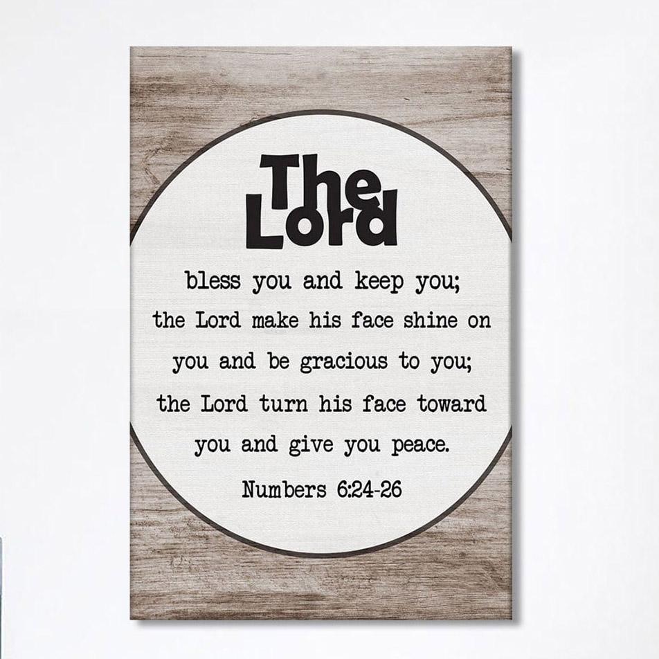 Numbers 624-26 The Lord Bless You And Keep You Rustic Farmhouse Canvas Wall Art – Christian Canvas Prints – Religious Wall Decor Numbers 624-26 The Lord Bless You And Keep You Rustic Farmhouse Canvas Wall Art – Christian Canvas Prints – Religious Wall Decor