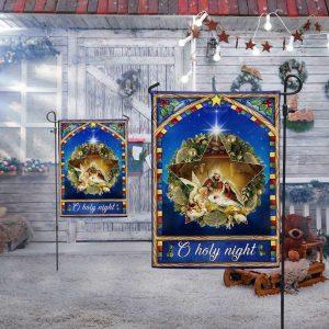 O Holy Night Christmas Nativity Jesus Flag 4