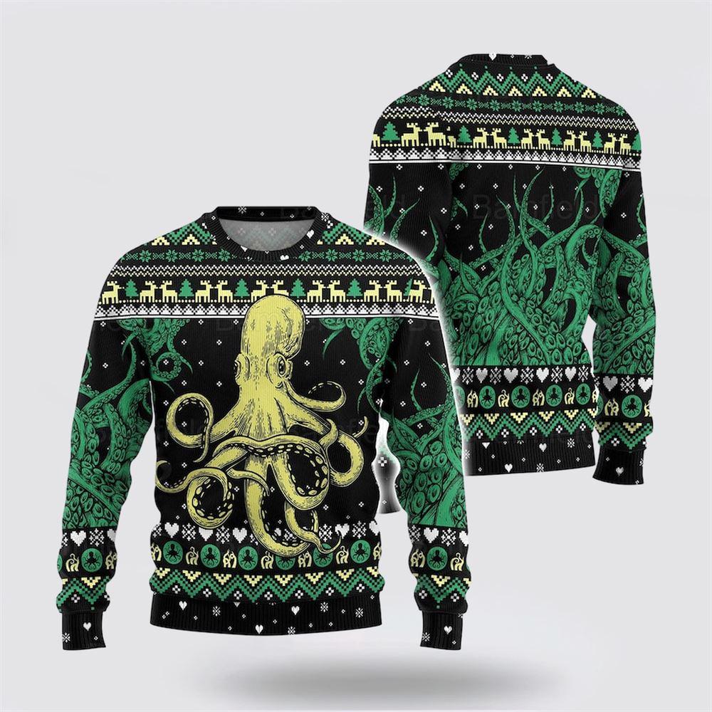 Octopus Ugly Christmas Sweater – Sweater Gifts For Pet Lover
