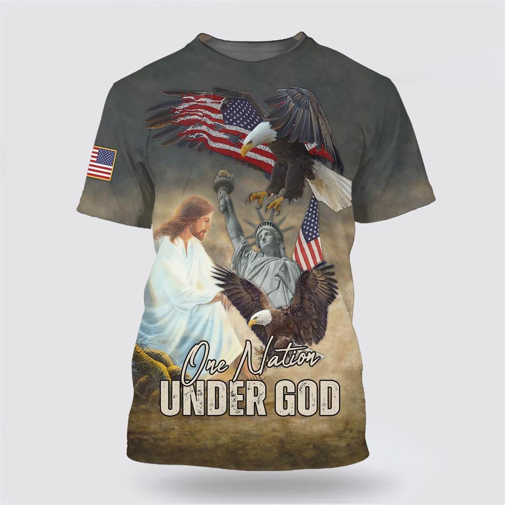 One Nation Under God All Over Print 3D T Shirt – Gifts For Christians One Nation Under God All Over Print 3D T Shirt – Gifts For Christians