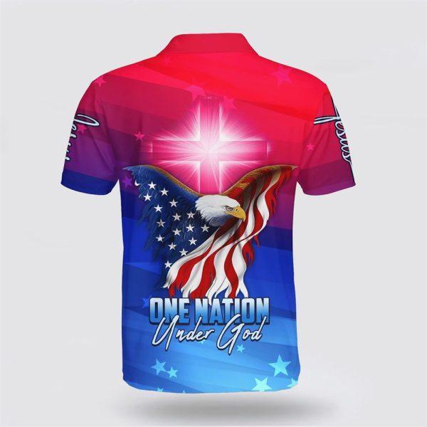 One Nation Under God American Eagle Polo Shirt – Gifts For Christian Families