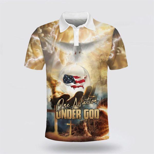 One Nation Under God American Polo Shirt – Gifts For Christian Families