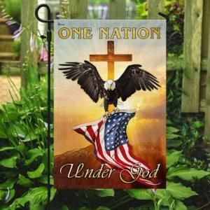 One Nation Under God Christian Eagle Flag 3