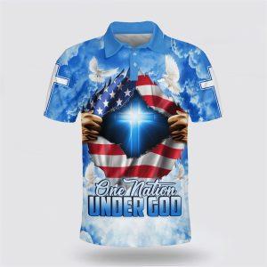 One Nation Under God Cross Polo Shirt Gifts For Christian Families 1 oxwyn1.jpg