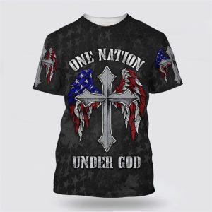 One Nation Under God Cross Wings All…