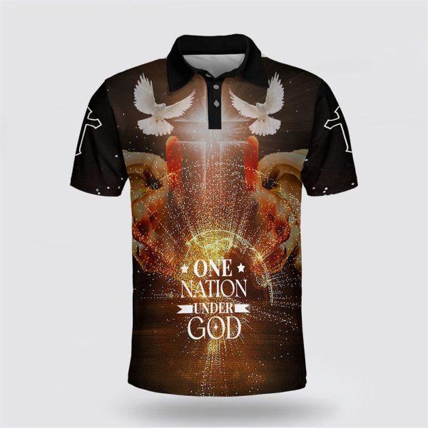 One Nation Under God Dove Polo Shirt – Gifts For Christian Families
