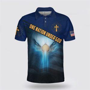 One Nation Under God Eagle Polo Shirt Gifts For Christian Families 1 pggl2g.jpg