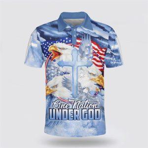 One Nation Under God Jesus American Eagle Polo Shirt Gifts For Christian Families 1 hm1tuv.jpg