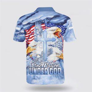 One Nation Under God Jesus American Eagle Polo Shirt Gifts For Christian Families 2 mdjnaw.jpg