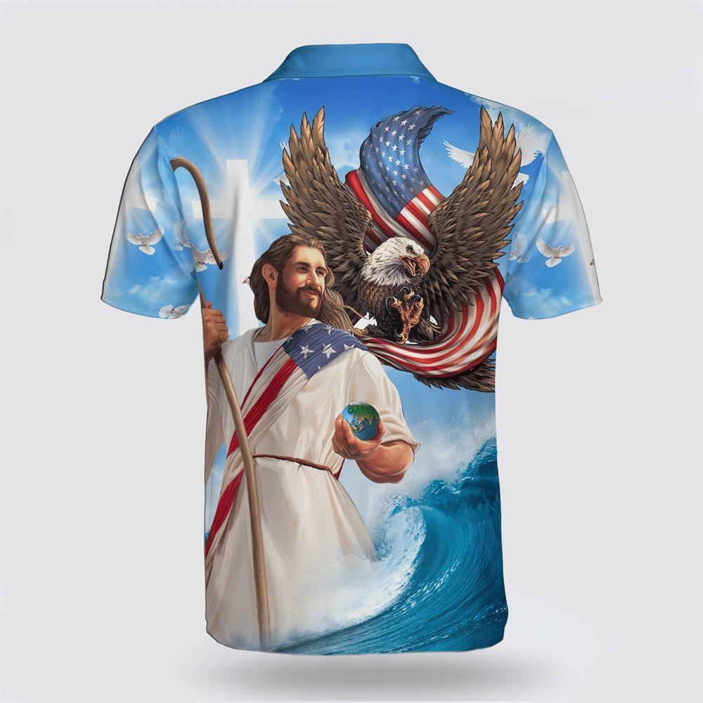 One Nation Under God Jesus American Polo Shirt – Gifts For Christian Families