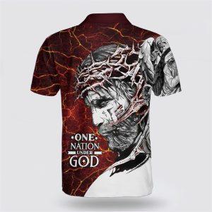 One Nation Under God Jesus Christ Polo Shirt Gifts For Christian Families 2 eadmjb.jpg