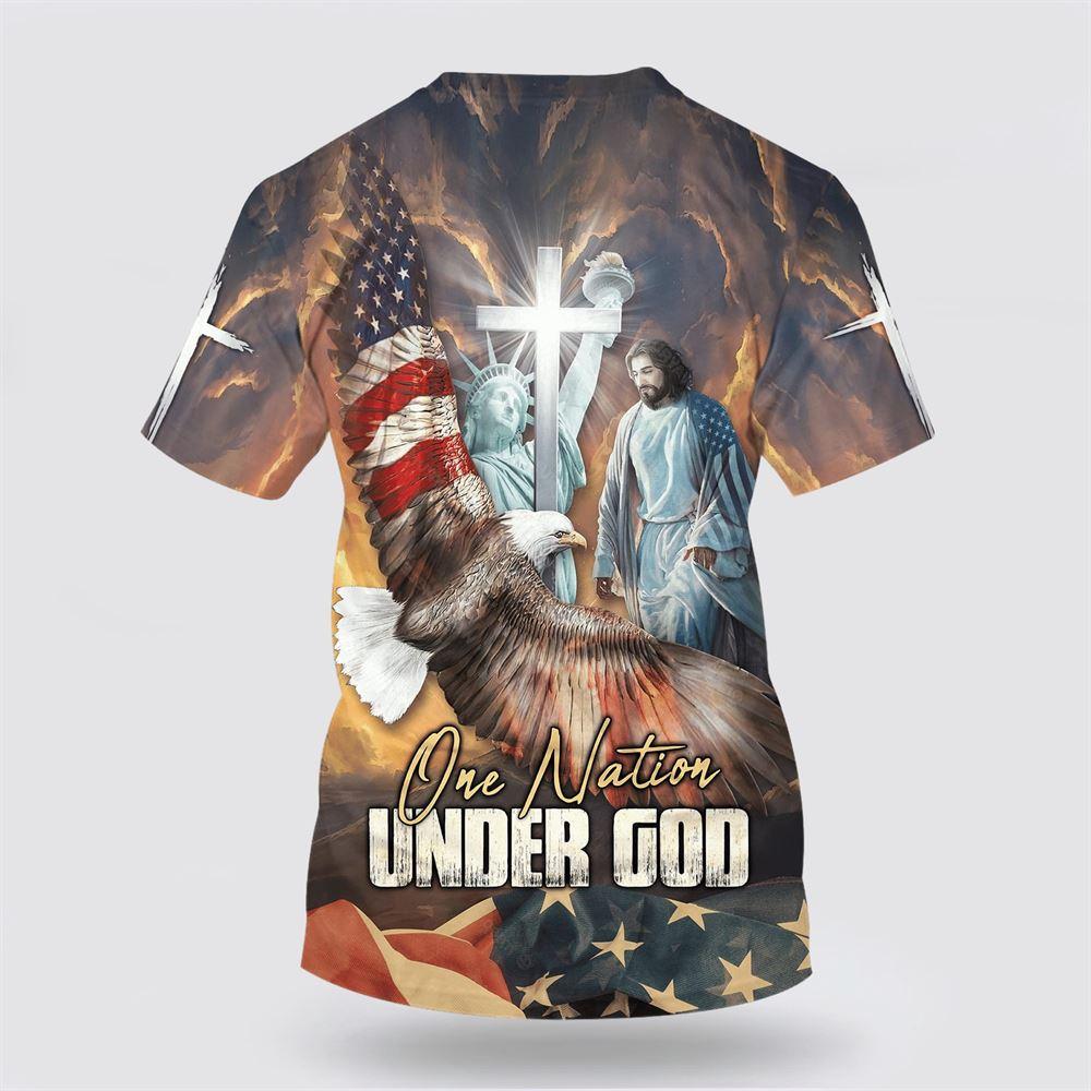 One Nation Under God Jesus Christian All Over Print 3D T Shirt – Gifts For Christians One Nation Under God Jesus Christian All Over Print 3D T Shirt – Gifts For Christians