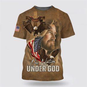 One Nation Under God Jesus Eagles Wooden…