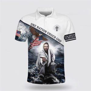 One Nation Under God Jesus Hands Polo Shirt Gifts For Christian Families 1 mxfswj.jpg