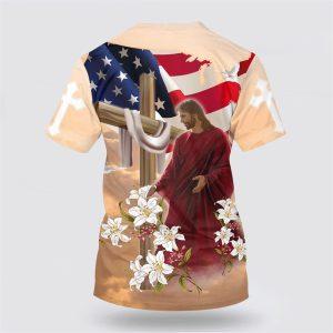 One Nation Under God Jesus Lily All Over Print 3D T Shirt Gifts For Christians 2 ednqbu.jpg