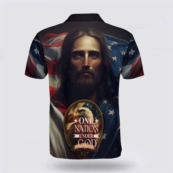 One Nation Under God Jesus Polo Shirt – Gifts For Christian Families