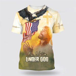 One Nation Under God Jesus Prayer All Over Print 3D T Shirt Gifts For Christians 1 lixhrn.jpg