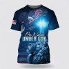 One Nation Under God Lion Cross Eagles All Over Print 3D T Shirt – Gifts For Christians