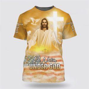 One Nation Under God Shirts Jesus Arms…