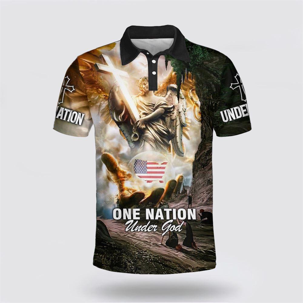 One Nation Under Jesus Christ Polo Shirt – Gifts For Christian Families