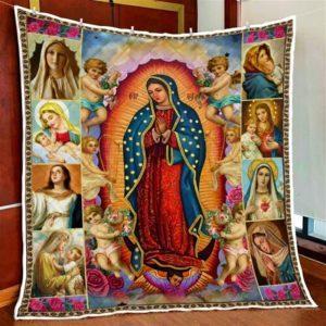 Our Lady Of Guadalupe Christian Quilt Blanket…